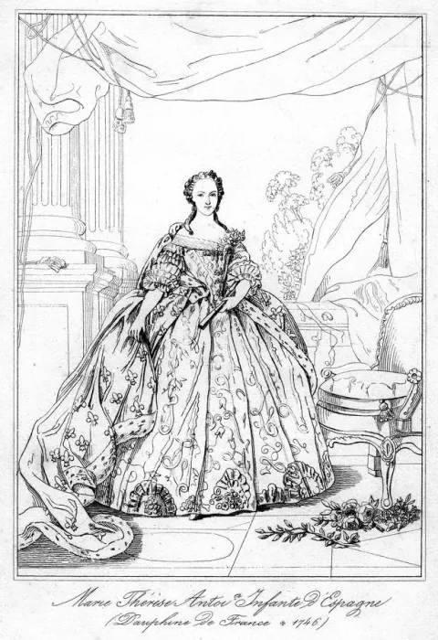 Framed Print : Maria-Teresa of Spain, daughter of King Philip V of Spain, (1726-1746) Framed Print : Maria-Teresa of Spain, daughter of King Philip V of Spain, (1726-1746)