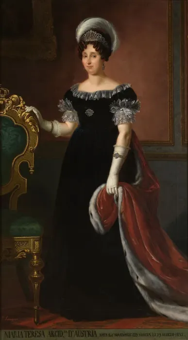 Framed Print : Maria Theresa of Austria-Este (1773-1832), Queen of Sardinia. Artist: Anonymous Framed Print : Maria Theresa of Austria-Este (1773-1832), Queen of Sardinia. Artist: Anonymous
