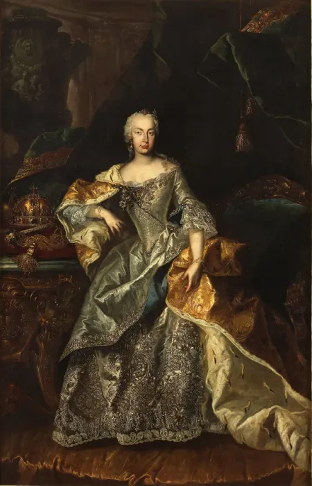 Framed Print : Maria Theresa as the Queen of Hungary, 1740-1741. Creator: Anonymous Framed Print : Maria Theresa as the Queen of Hungary, 1740-1741. Creator: Anonymous