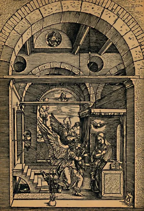 Framed Print : Maria Verkundigung, (The Annunciation), c1503. Creator: Albrecht Durer Framed Print : Maria Verkundigung, (The Annunciation), c1503. Creator: Albrecht Durer