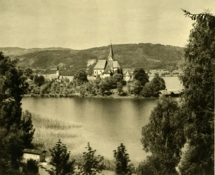 Framed Print : Maria Worth, Worthersee, Austria, c1935. Creator: Unknown Framed Print : Maria Worth, Worthersee, Austria, c1935. Creator: Unknown