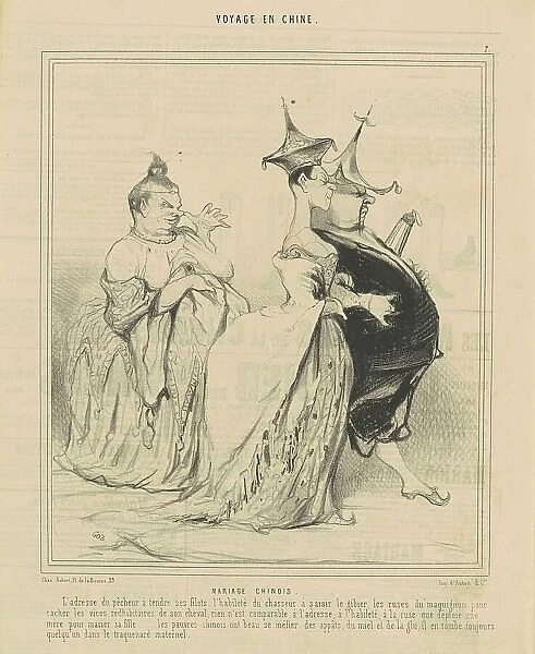 Mariage chinois, 19th century. Creator: Honore Daumier