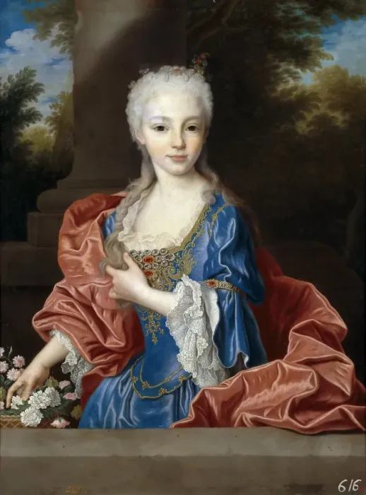 Framed Print : Mariana Victoria of Spain (1718-1781), before 1725. Creator: Ranc, Jean (1674-1735) Framed Print : Mariana Victoria of Spain (1718-1781), before 1725. Creator: Ranc, Jean (1674-1735)