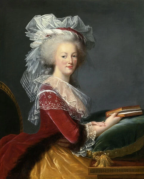 Marie Antoinette with a book