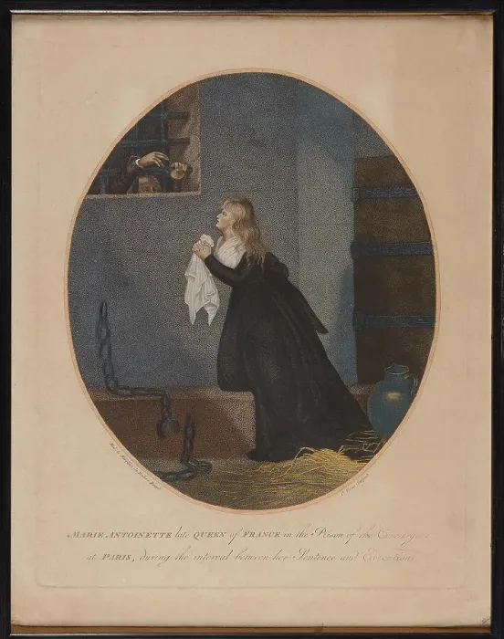 Framed Print : Marie Antoinette at the Conciergerie, ca 1797 Framed Print : Marie Antoinette at the Conciergerie, ca 1797