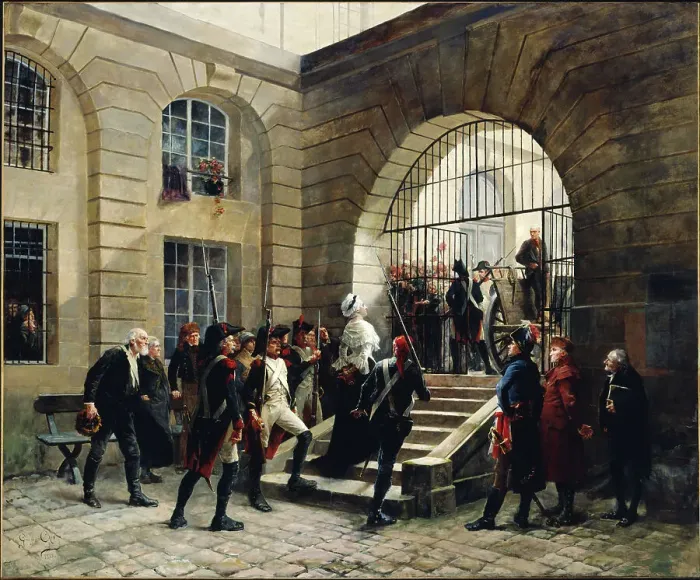 Framed Print : Marie-Antoinette leaving the Conciergerie, October 16, 1793, 1885. Creator: Georges Jules Auguste Cain Framed Print : Marie-Antoinette leaving the Conciergerie, October 16, 1793, 1885. Creator: Georges Jules Auguste Cain