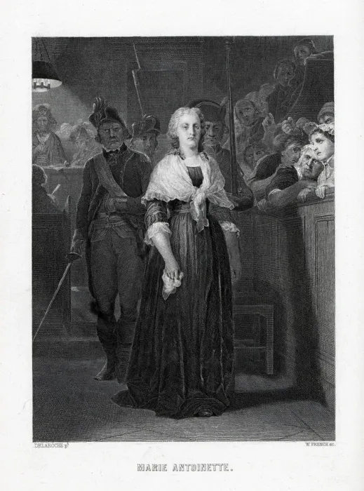 Framed Print : Marie Antoinette Leaving Convention After Sentence, 1882. Artist: Anonymous Framed Print : Marie Antoinette Leaving Convention After Sentence, 1882. Artist: Anonymous