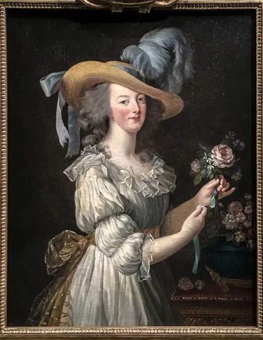Framed Print : Marie Antoinette in a Muslin dress Framed Print : Marie Antoinette in a Muslin dress