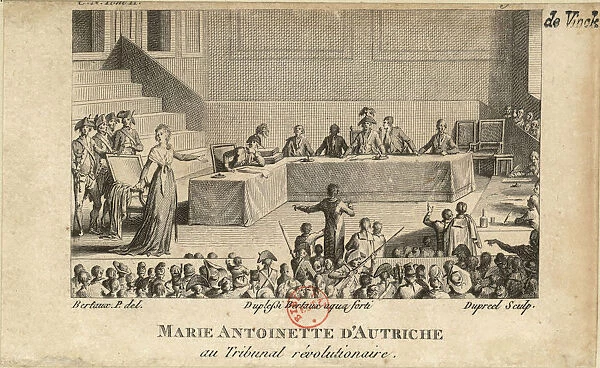 Marie Antoinette at the Revolutionary Tribunal, 1806. Creator: Dupreel, Jean-Baptiste-Michel