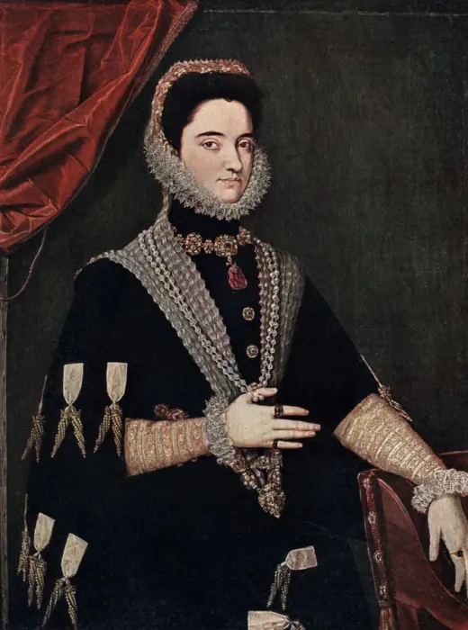 Framed Print : Marie of Austria, mid 16th century (1910). Artist: Juan Pantoja de la Cruz Framed Print : Marie of Austria, mid 16th century (1910). Artist: Juan Pantoja de la Cruz