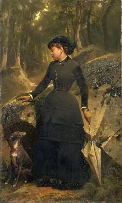 Framed Print : Marie Giraud, daughter of painter Charles Giraud, niece of Eugène Giraud, 1881. Creator: Pierre Francois Eugene Giraud Framed Print : Marie Giraud, daughter of painter Charles Giraud, niece of Eugène Giraud, 1881. Creator: Pierre Francois Eugene Giraud