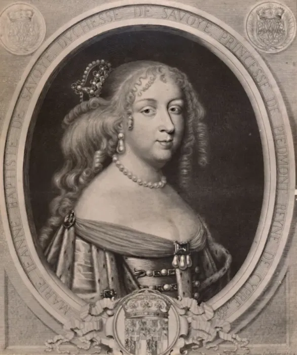 Framed Print : Marie Jeanne Baptiste, Duchess of Savoy, late 17th century (1894). Artist: Pierre Louis van Schuppen Framed Print : Marie Jeanne Baptiste, Duchess of Savoy, late 17th century (1894). Artist: Pierre Louis van Schuppen
