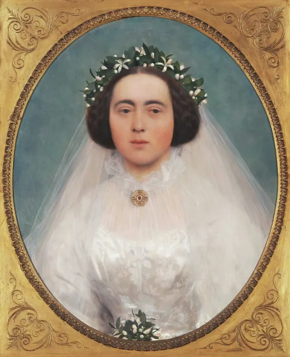 Framed Print : Marie Kerner von Marilaun as bride, 1891-1892. Creator: Klimt, Gustav (1862-1918) Framed Print : Marie Kerner von Marilaun as bride, 1891-1892. Creator: Klimt, Gustav (1862-1918)