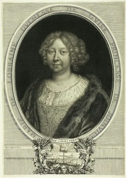 Framed Print : Marie de Lorraine, Duchesse de Guise, Princesse de Joinville, 1684. Creator: Antoine Masson Framed Print : Marie de Lorraine, Duchesse de Guise, Princesse de Joinville, 1684. Creator: Antoine Masson
