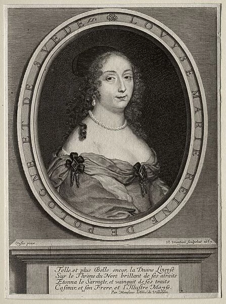 Marie Louise de Gonzague, Reine de Pologne, 1653. Creator: Robert Nanteuil (French, 1623-1678)