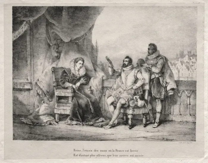 Framed Print : Marie de Medici and Henry IV of France. Creator: Horace Vernet (French, 1789-1863)