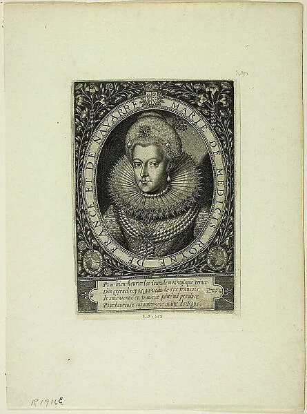 Marie de Médicis, Queen of France, Second Wife of Henry IV, n.d. Creator: Thomas de Leu