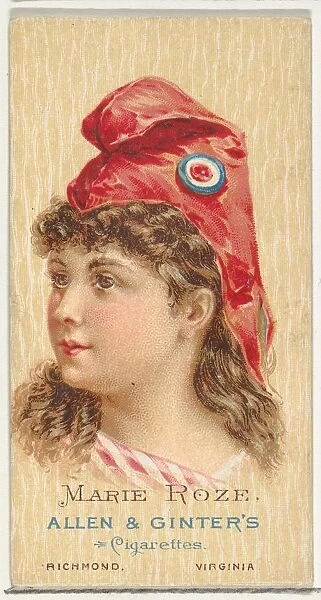 Marie Roze, from Worlds Beauties, Series 2 (N27) for Allen & Ginter Cigarettes, 1888