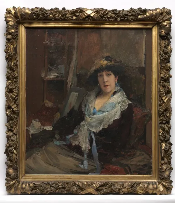 Framed Print : Marie Samary of the Odeon Theater, c. 1881. Creator: Jules Bastien-Lepage (French, 1848-1884) Framed Print : Marie Samary of the Odeon Theater, c. 1881. Creator: Jules Bastien-Lepage (French, 1848-1884)