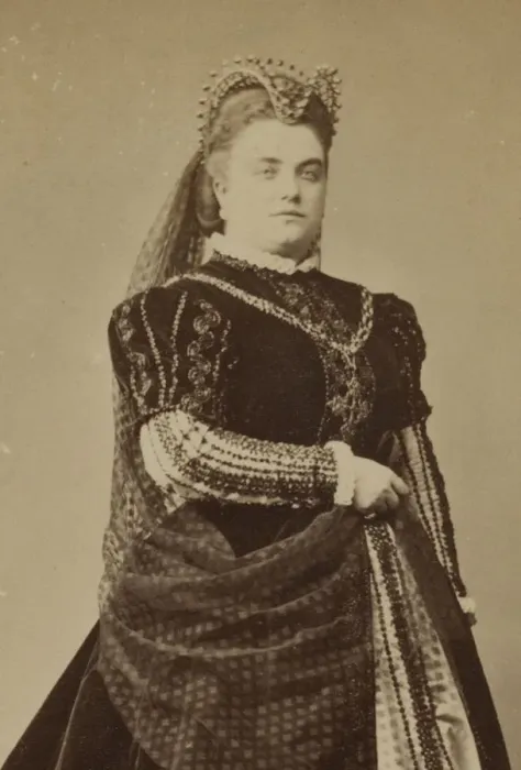 Framed Print : Marie Sasse (1834-1907) as Elisabeth de Valois, in Opera Don Carlos by Giuseppe Verdi. Paris, Theatr Framed Print : Marie Sasse (1834-1907) as Elisabeth de Valois, in Opera Don Carlos by Giuseppe Verdi. Paris, Theatr