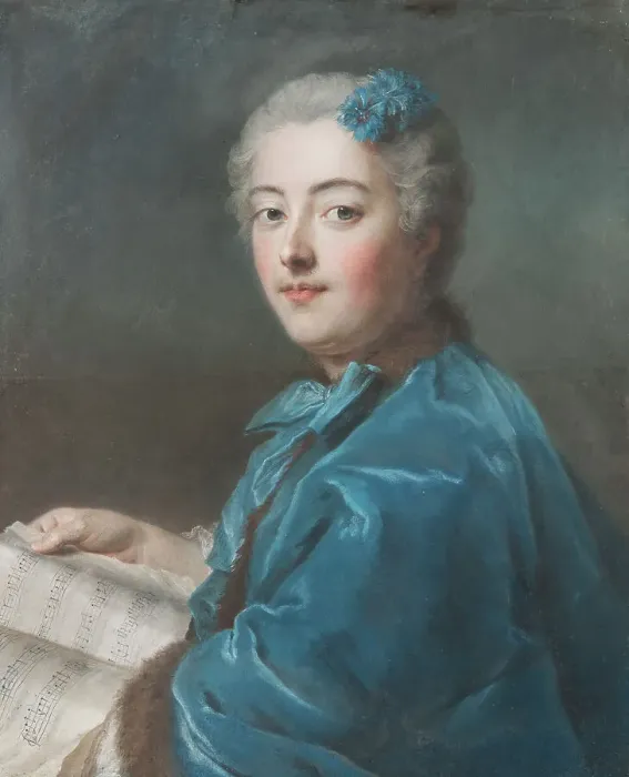 Framed Print : Marie-Sophie de Courcillon, Duchesse de Pecquigny, Princesse de Rohan, between 1738 and 1742. Creator: Maurice-Quentin de La Tour Framed Print : Marie-Sophie de Courcillon, Duchesse de Pecquigny, Princesse de Rohan, between 1738 and 1742. Creator: Maurice-Quentin de La Tour