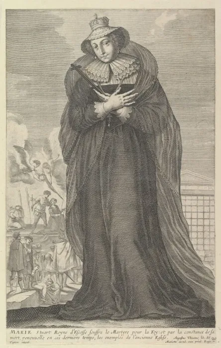 Framed Print : Marie Stuart, 1647. Creators: Gilles Rousselet, Abraham Bosse Framed Print : Marie Stuart, 1647. Creators: Gilles Rousselet, Abraham Bosse