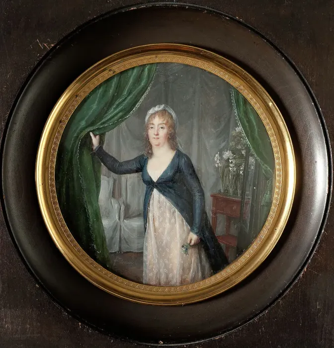Framed Print : Marie Suzanne Doucet de Surigny, nee de Bussièrre de Roche (1751-1825), marquise... c.1790. Creator: Jeanne-Marie de Surigny Framed Print : Marie Suzanne Doucet de Surigny, nee de Bussièrre de Roche (1751-1825), marquise... c.1790. Creator: Jeanne-Marie de Surigny