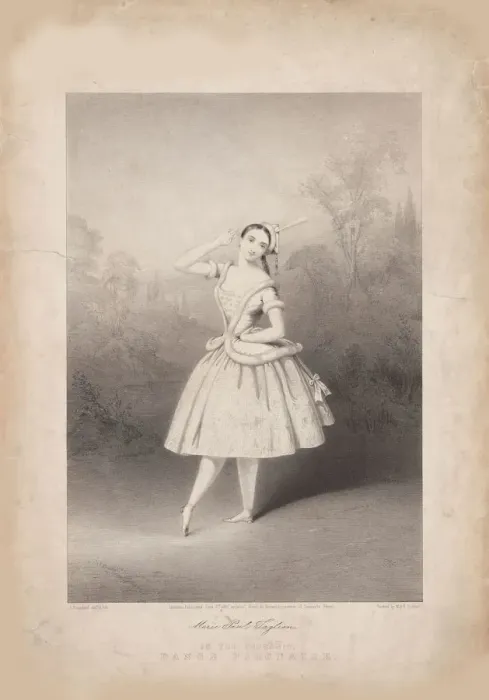 Framed Print : Marie Taglioni dancing Polonaise, 1847 Framed Print : Marie Taglioni dancing Polonaise, 1847
