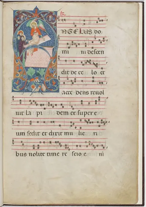 Framed Print : The Three Maries at the Tomb with the Angel of the Resurrection, c. 1275. Creator: Master of Imola Framed Print : The Three Maries at the Tomb with the Angel of the Resurrection, c. 1275. Creator: Master of Imola