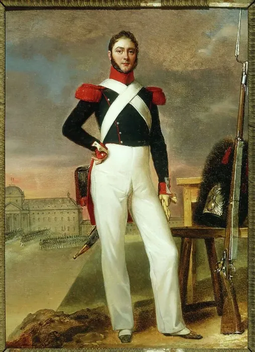 Framed Print : Marin Burty, draper, in grenadier uniform, 1830. Creator: Alexandre-Jean Dubois-Drahonet Framed Print : Marin Burty, draper, in grenadier uniform, 1830. Creator: Alexandre-Jean Dubois-Drahonet