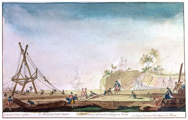 The Marina of Brest, c1750-1810. Artist: Nicolas Marie Ozanne