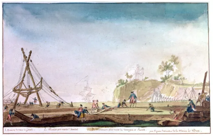 Framed Print : The Marina of Brest, c1750-1810. Artist: Nicolas Marie Ozanne Framed Print : The Marina of Brest, c1750-1810. Artist: Nicolas Marie Ozanne