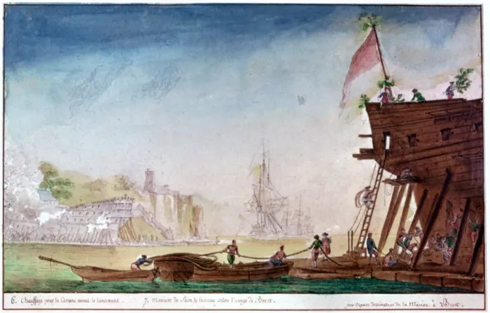 Framed Print : The Marina of Brest, c1750-1810. Artist: Nicolas Marie Ozanne Framed Print : The Marina of Brest, c1750-1810. Artist: Nicolas Marie Ozanne