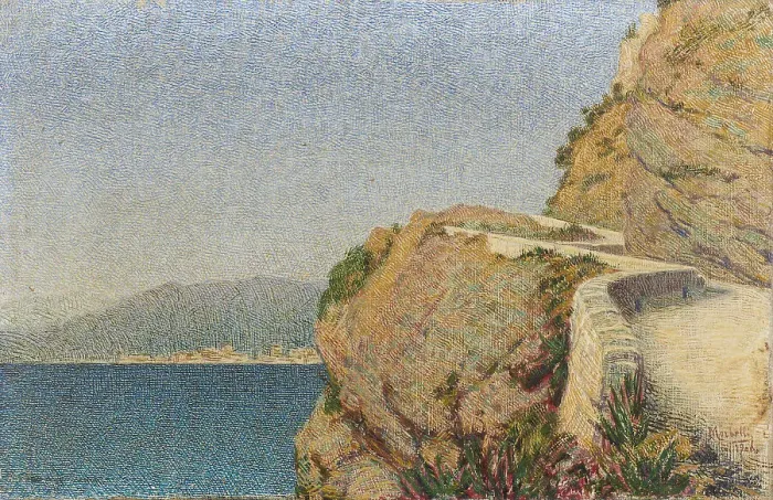 Framed Print : Marina ligure (Veduta di Vado Ligure), 1908. Creator: Morbelli, Angelo (1853-1919) Framed Print : Marina ligure (Veduta di Vado Ligure), 1908. Creator: Morbelli, Angelo (1853-1919)