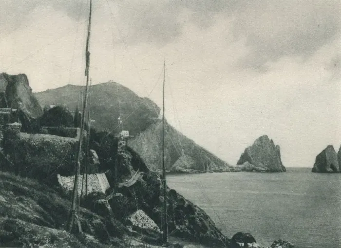Framed Print : Marina Piccola with fowlers nets, Capri, Italy, 1927. Artist: Eugen Poppel Framed Print : Marina Piccola with fowlers nets, Capri, Italy, 1927. Artist: Eugen Poppel