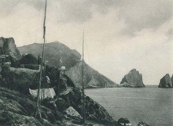 Marina Piccola with fowlers nets, Capri, Italy, 1927. Artist: Eugen Poppel
