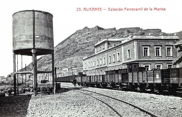 Marina Railroad Station in Alicante, 1920