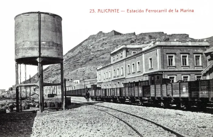 Framed Print : Marina Railroad Station in Alicante, 1920 Framed Print : Marina Railroad Station in Alicante, 1920