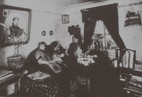 Marina Tsvetaeva, Anastasia Tsvetaeva and Sergey Efron, 1910s