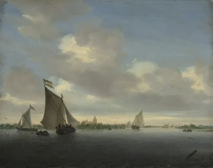 Framed Print : Marine, 1650. Creator: Salomon Ruysdael Framed Print : Marine, 1650. Creator: Salomon Ruysdael