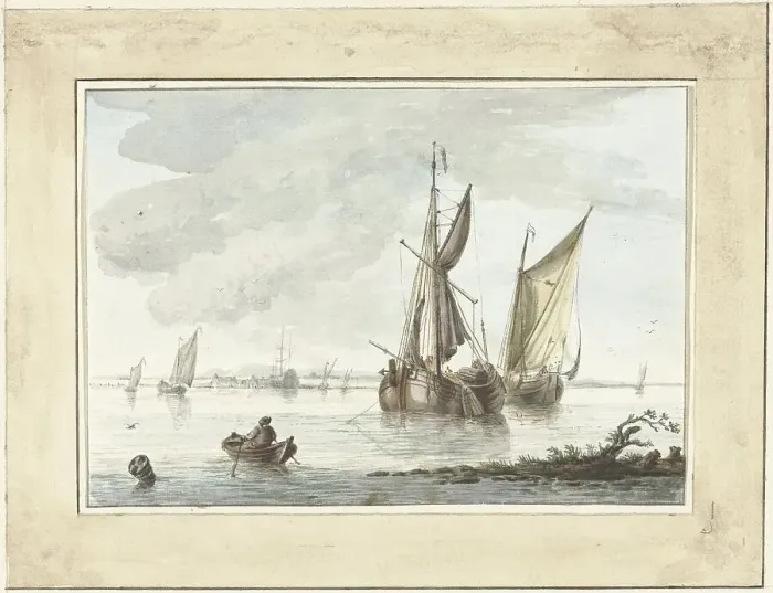Framed Print : Marine, 1745-1784. Creator: Pieter van Loo Framed Print : Marine, 1745-1784. Creator: Pieter van Loo