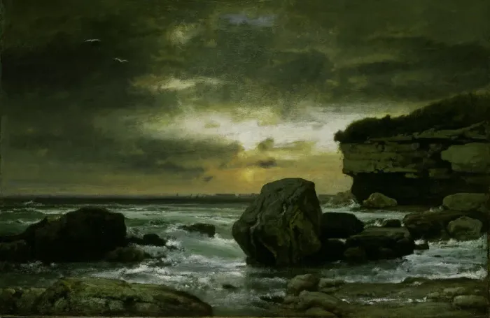Framed Print : A Marine, c. 1874 / 75. Creator: George Inness Framed Print : A Marine, c. 1874 / 75. Creator: George Inness