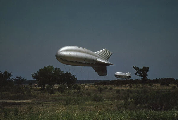 Marine Corps barrage balloons, Parris Island, S. C. 1942. Creator: Alfred T Palmer