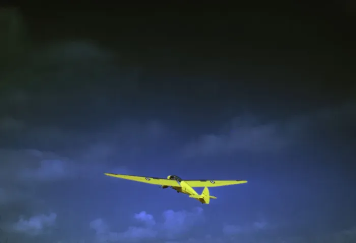 Framed Print : Marine Corps glider in flight out of Parris Island, S. C. 1942. Creator: Alfred T Palmer Framed Print : Marine Corps glider in flight out of Parris Island, S. C. 1942. Creator: Alfred T Palmer
