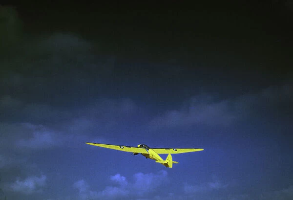 Marine Corps glider in flight out of Parris Island, S. C. 1942. Creator: Alfred T Palmer