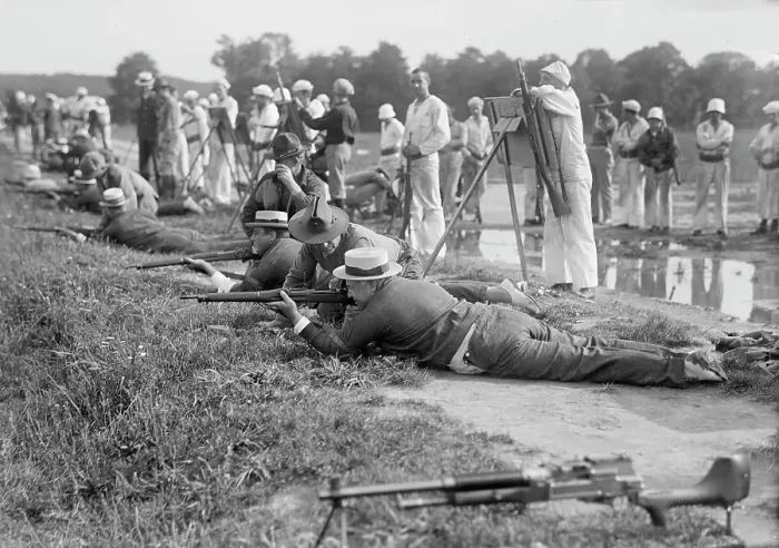 Framed Print : Marine Corps Rifle Range, F.D. Roosevelt And F.K. Lane, Firing, 1917. Creator: Harris & Ewing. Marine Corps Rifle Range, F.D. Roosevelt And F.K. Lane, Firing, 1917. Creator: Harris & Ewing Framed Print : Marine Corps Rifle Range, F.D. Roosevelt And F.K. Lane, Firing, 1917. Creator: Harris & Ewing. Marine Corps Rifle Range, F.D. Roosevelt And F.K. Lane, Firing, 1917. Creator: Harris & Ewing