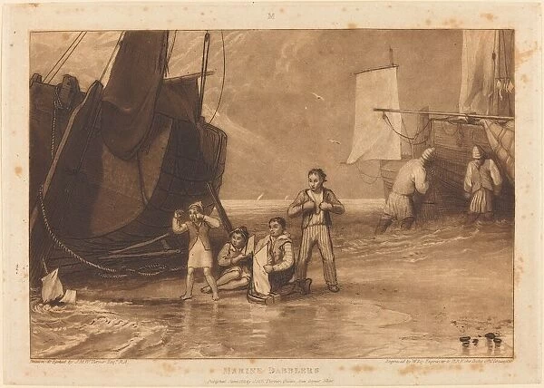 Marine Dabblers, published 1811. Creators: JMW Turner, William Say