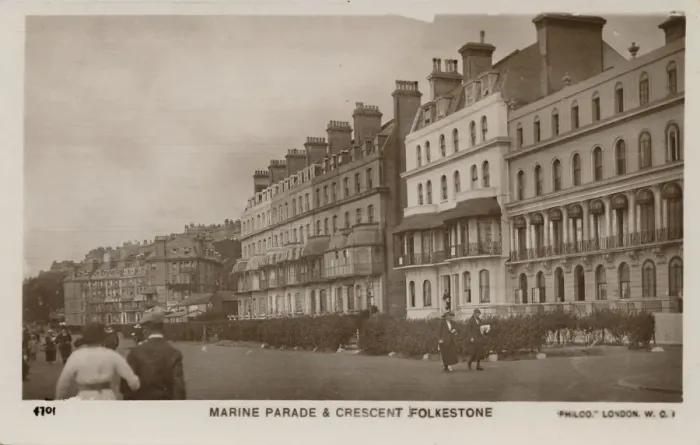 Framed Print : Marine Parade & Crescent Folkestone, late 19th-early 20th century Framed Print : Marine Parade & Crescent Folkestone, late 19th-early 20th century