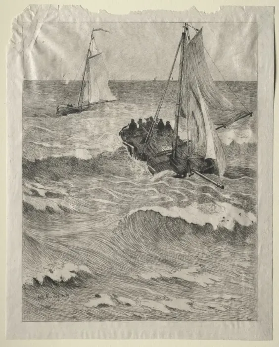Framed Print : Marine Scene, 1879. Creator: Hendrik Willem Mesdag (Dutch, 1831-1915) Framed Print : Marine Scene, 1879. Creator: Hendrik Willem Mesdag (Dutch, 1831-1915)