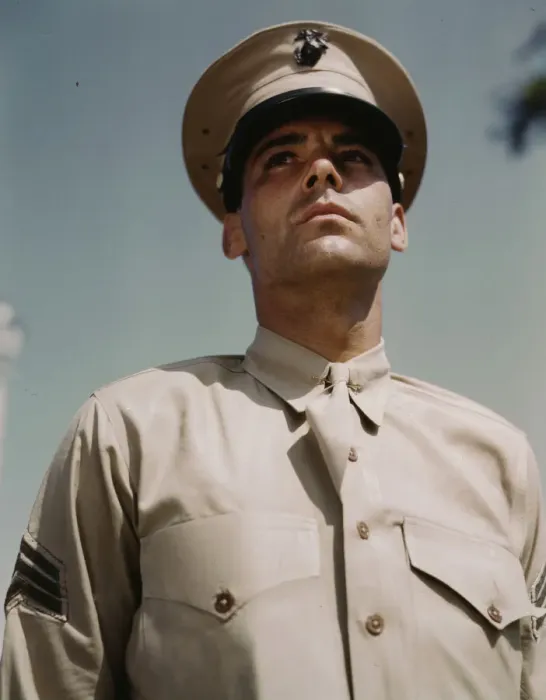 Framed Print : Marine Sgt. at New Orleans, La. between 1941 and 1945. Creator: Howard Hollem Framed Print : Marine Sgt. at New Orleans, La. between 1941 and 1945. Creator: Howard Hollem